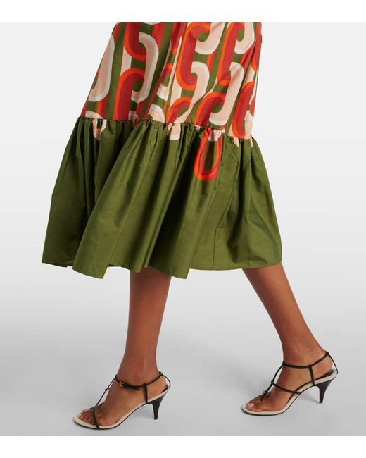 Robe Midi Choux Imprimee En Coton LaDoubleJ en coloris Green