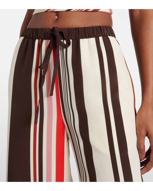 Sir Multicolor Weite Hose Thistle Aus Seidensatin