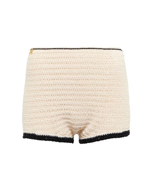 Shorts in crochet a vita alta di Magda Butrym in Natural