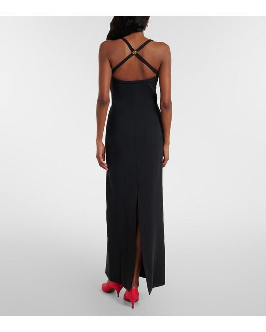 Versace Black Jersey Bustier Gown