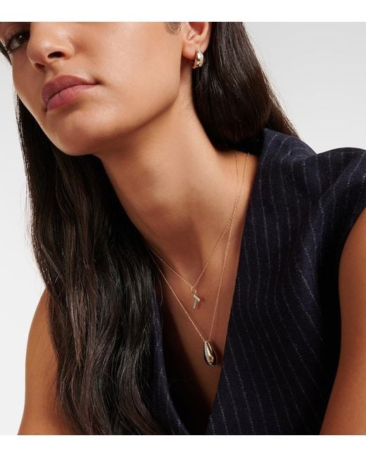 STONE AND STRAND White Pistachio 14Kt Necklace With Diamonds