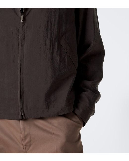Lemaire Black Silk-Blend Blouson Jacket for men