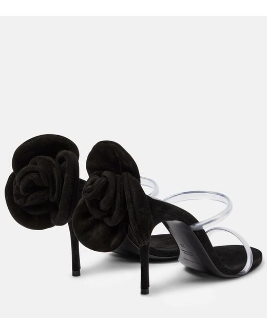 Magda Butrym Black Suede Sandals