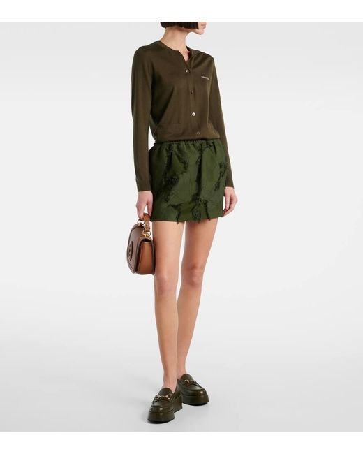 Gucci Green Horsebit Wedge Loafer, Size 35 It
