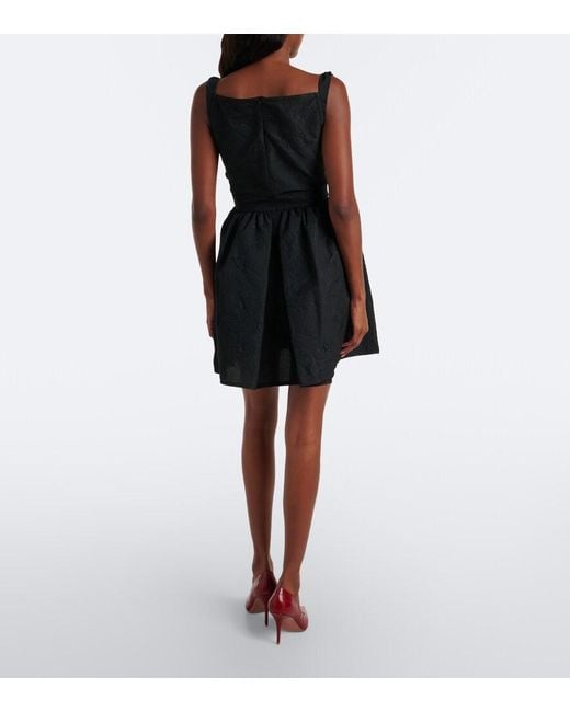 Vivienne Westwood Black Sunday Floral Jacquard Minidress