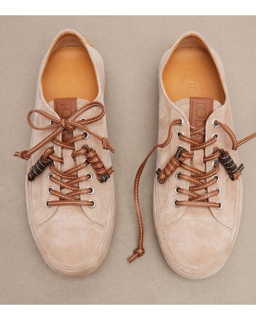 Tod's Brown Suede Sneakers