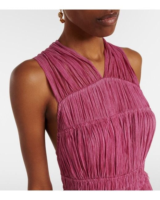 Ulla Johnson Purple Freesia Silk Chiffon Gown