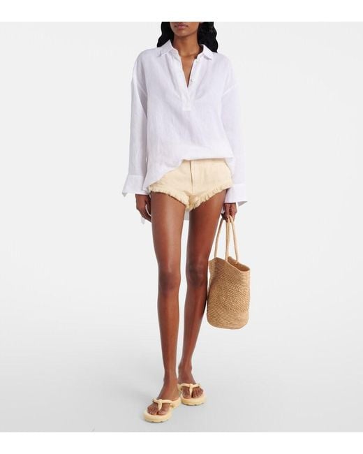 Gianvito Rossi Natural Fiji Leather Thong Sandals