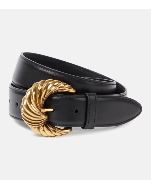 Etro Black Paisley Leather Belt