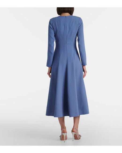 Emilia Wickstead Blue Belgium Dress - Women's - Polyester/elastane