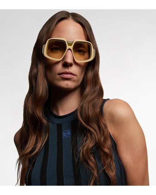 Loewe Metallic Collage Anagram Square Sunglasses