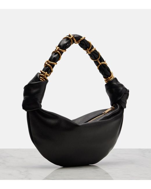 Saint Laurent Black Amalia Mini Leather Shoulder Bag
