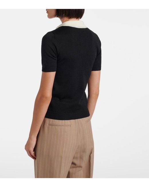 Valentino Black Maglia Vlogo Wool-Blend Sweater
