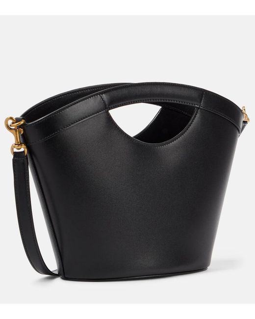 Saint Laurent Black Celia Mini Leather Tote Bag