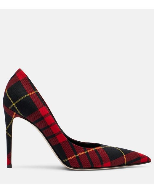 McQueen Red Skull Macqueen Tartan Pumps