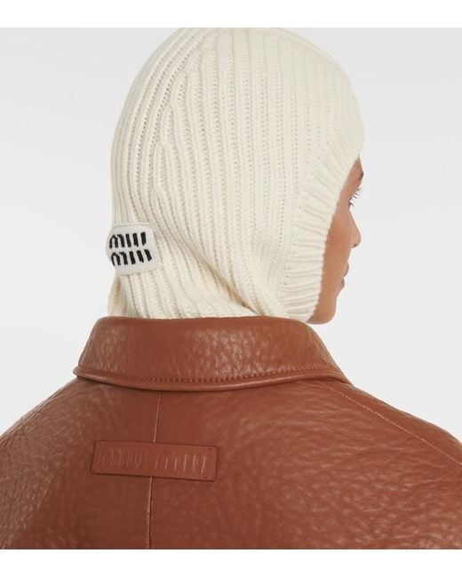 Miu Miu Natural Wool-Blend Ski Mask
