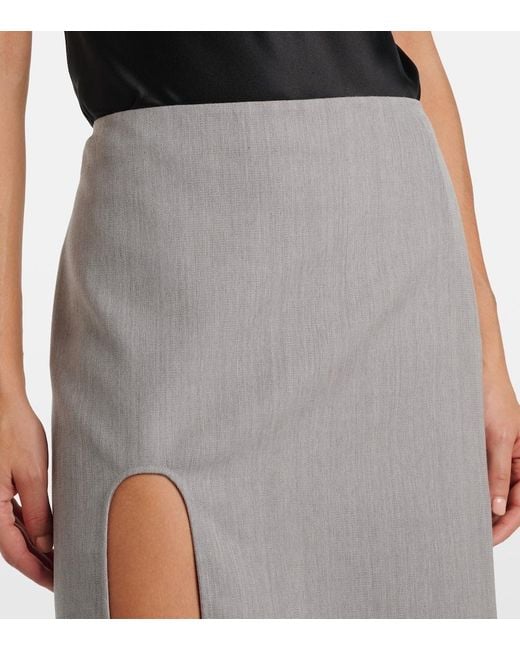 Stella McCartney Gray Wool Pencil Skirt