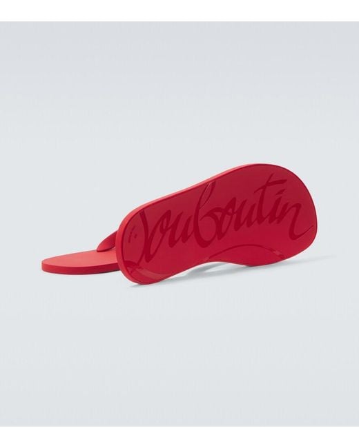 Christian Louboutin Red Logo Thong Sandals for men