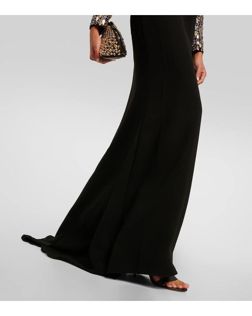 Jenny Packham Black Tabitha Crystal-embellished Gown