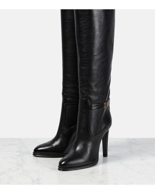 Saint Laurent Black Diane Boots