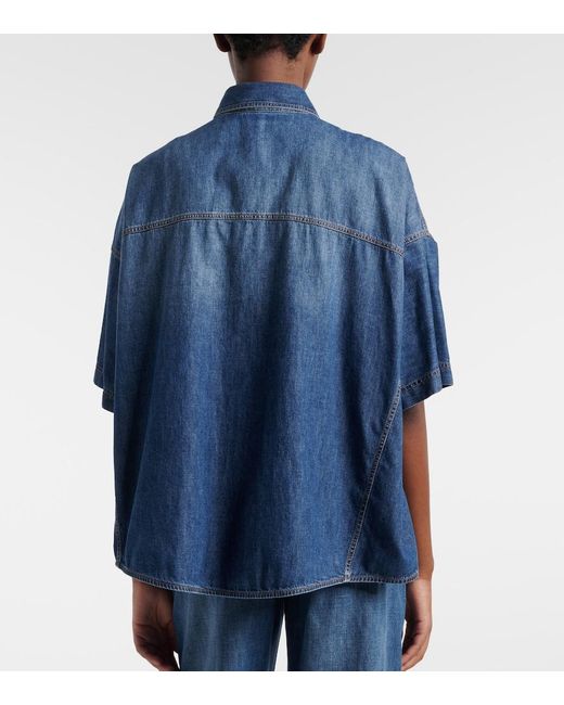 Brunello Cucinelli Blue Denim Top