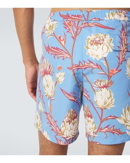 Loewe Blue Printed Swim Trunks for men
