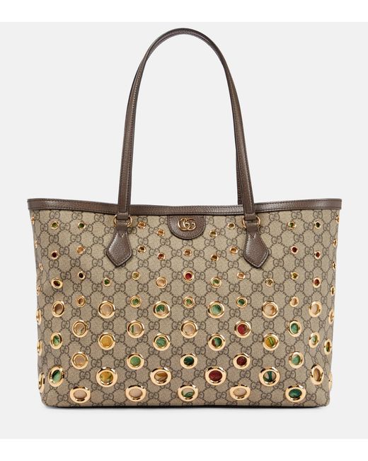 Gucci Metallic Ophidia GG Medium Embellished Tote Bag