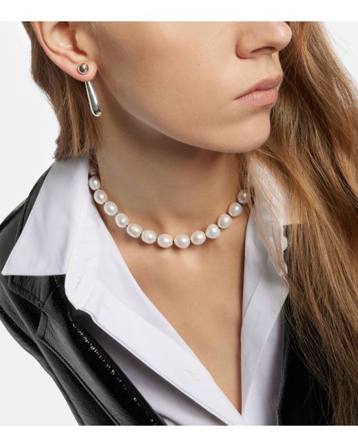 Sophie Buhai White Angelika Small Sterling Silver Earrings