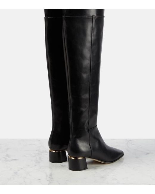 Jimmy Choo Black Loren 45Mm Knee-Length Boots