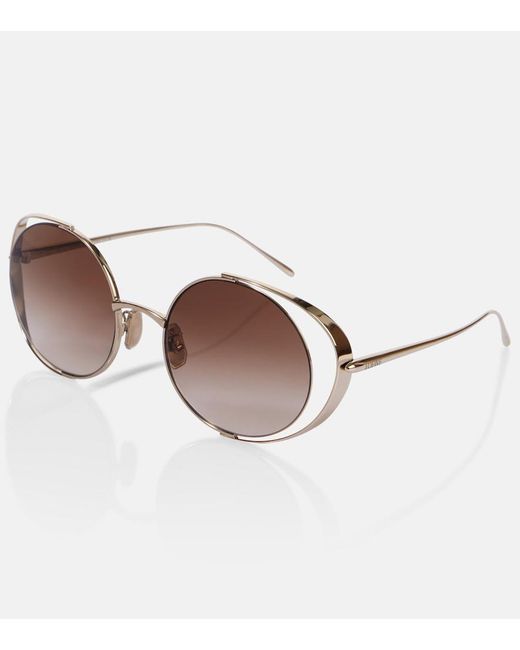 Loewe Brown Signature Round Sunglasses