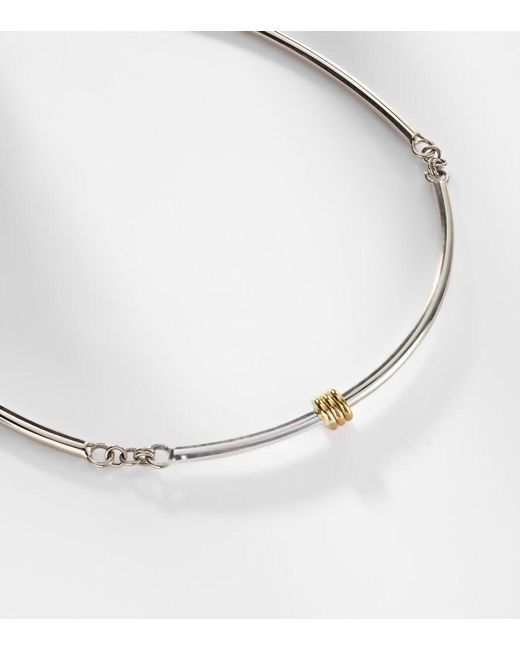 Spinelli Kilcollin Metallic Helio Tria Sterling And 18Kt Necklace