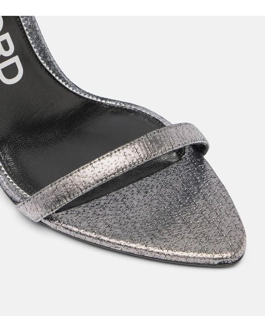 Tom Ford Padlock 85 Metallic Sandals