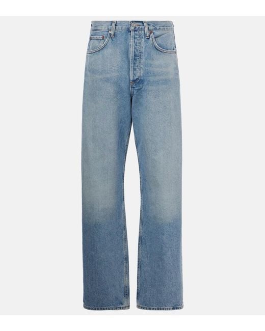 Agolde Blue Kelly Jean High-Rise Straight Jeans