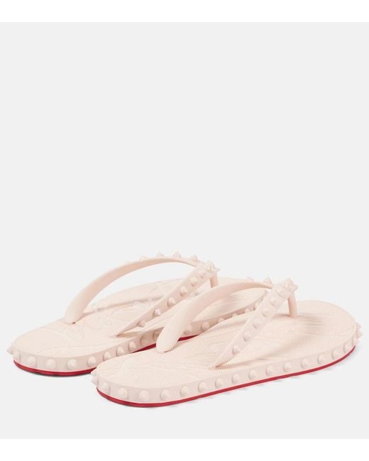 Christian Louboutin Pink Super Loubi Thong Sandals