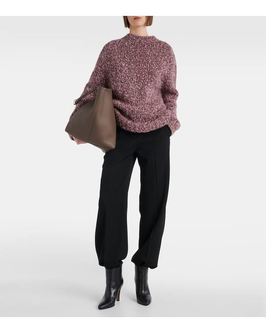 The Row Brown Park Xl Leather Tote Bag