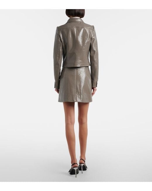 Courreges Gray Vinyl Miniskirt