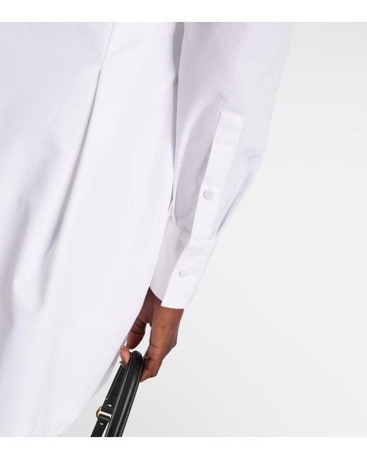 Valentino White Cotton Poplin Shirt Dress