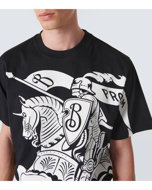 Burberry Bedrucktes T-Shirt aus Baumwoll-Jersey in Black für Herren