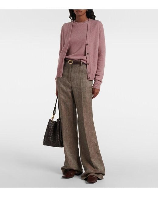 Loro Piana Pink Parksville Cashmere Cardigan