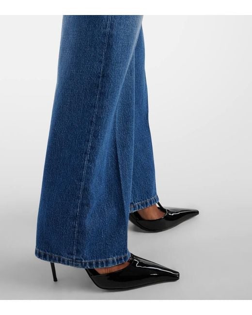 Dolce & Gabbana Blue High-Rise Wide-Leg Jeans