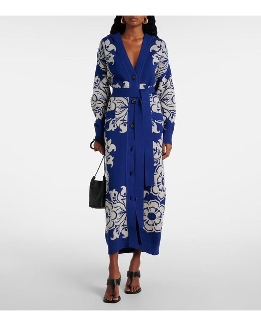 Etro Blue Hooded Cardigan