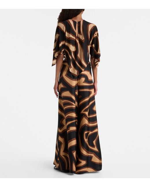 Emilio Pucci Brown Labirinto Wool-Blend Blouse