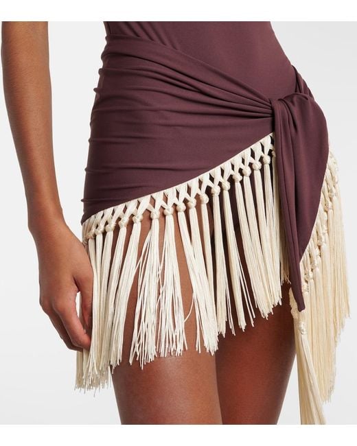 Taller Marmo Purple Yacare Swimsuit And Beach Cover-Up Set