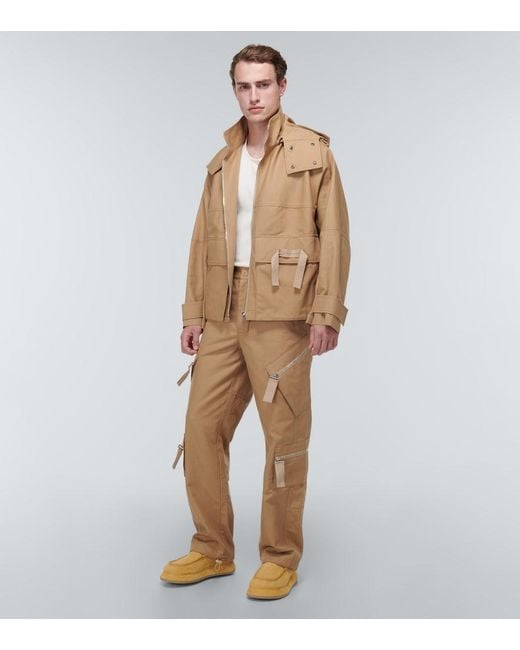 Jacquemus Natural Straight-Leg Cargo Trousers for men