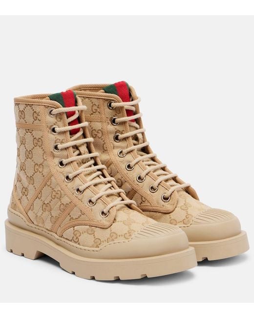 Gucci Natural Boot With Web