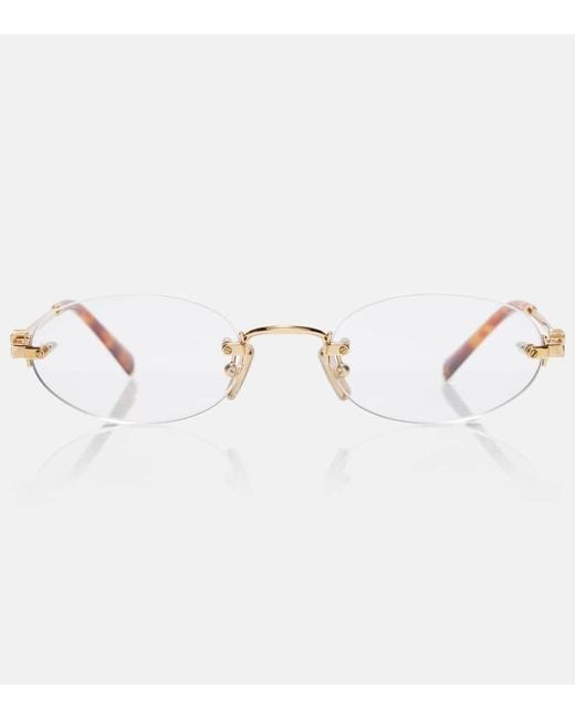 Miu Miu Metallic Ovale Brille