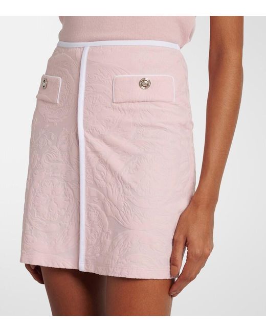 Minifalda Barocco De Rizo Versace de color Pink