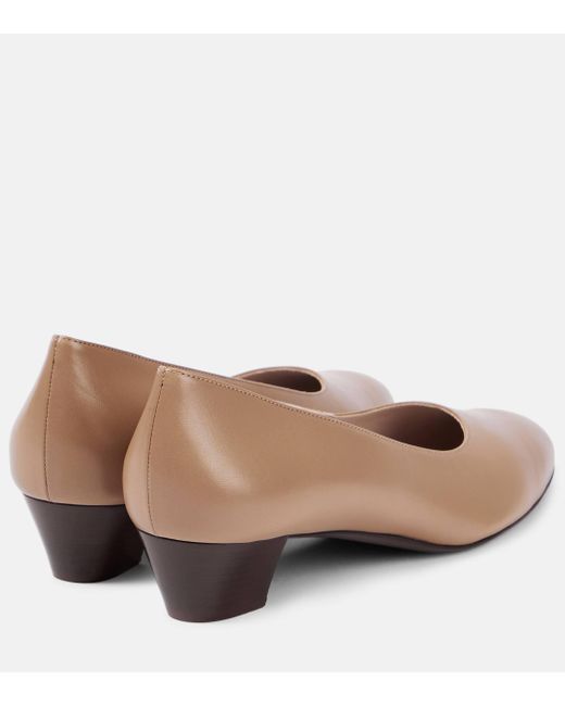 The Row Natural Luisa 35 Leather Pumps