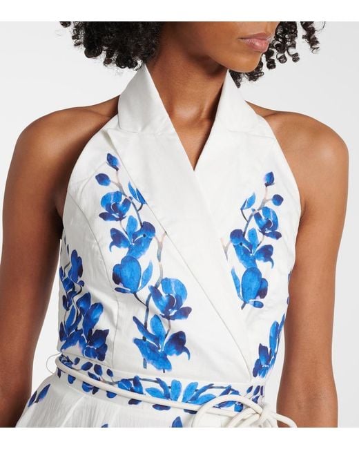 Rebecca Vallance Orchid Blues Floral Midi Dress