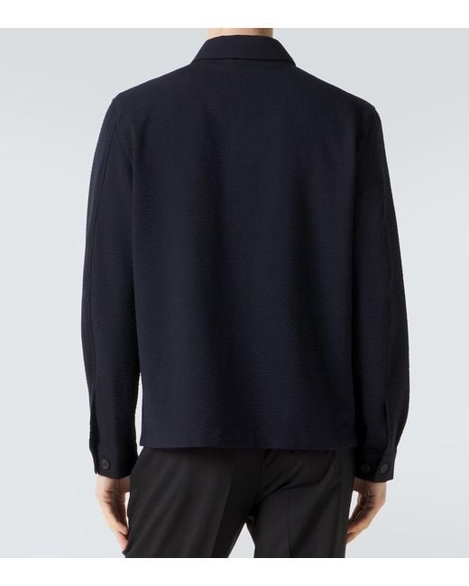 Sunspel Blue Wool-Blend Jacket for men